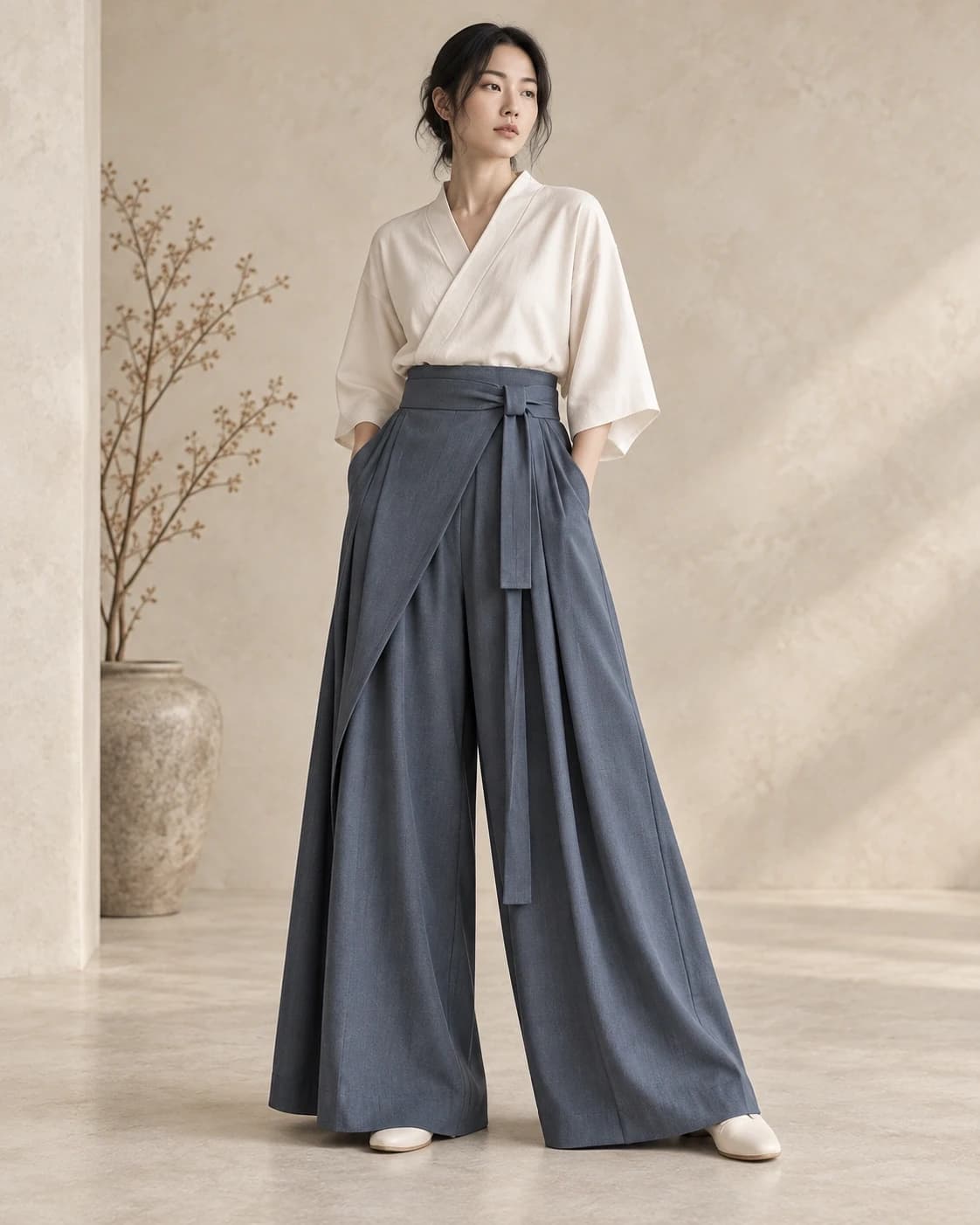 Kimono-Inspired Hakama Pants