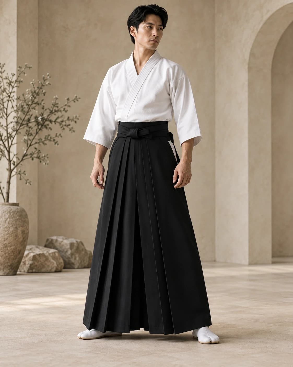 Traditional Black Tetron Hakama