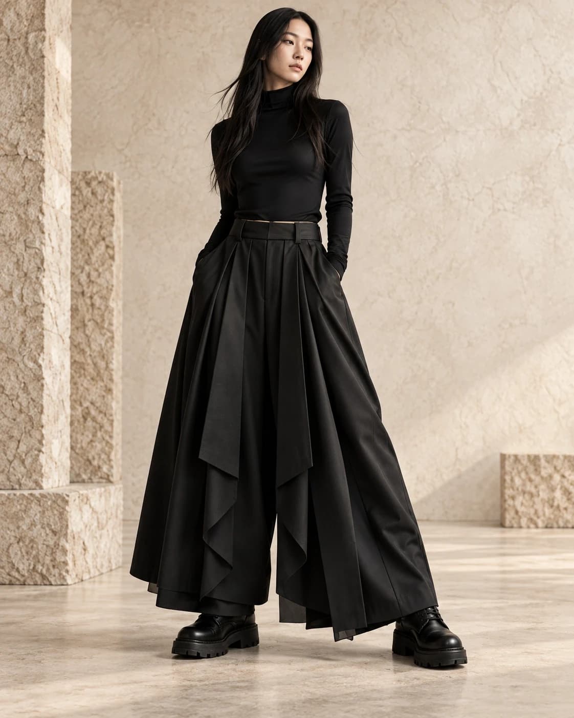 Black Streetwear Hakama